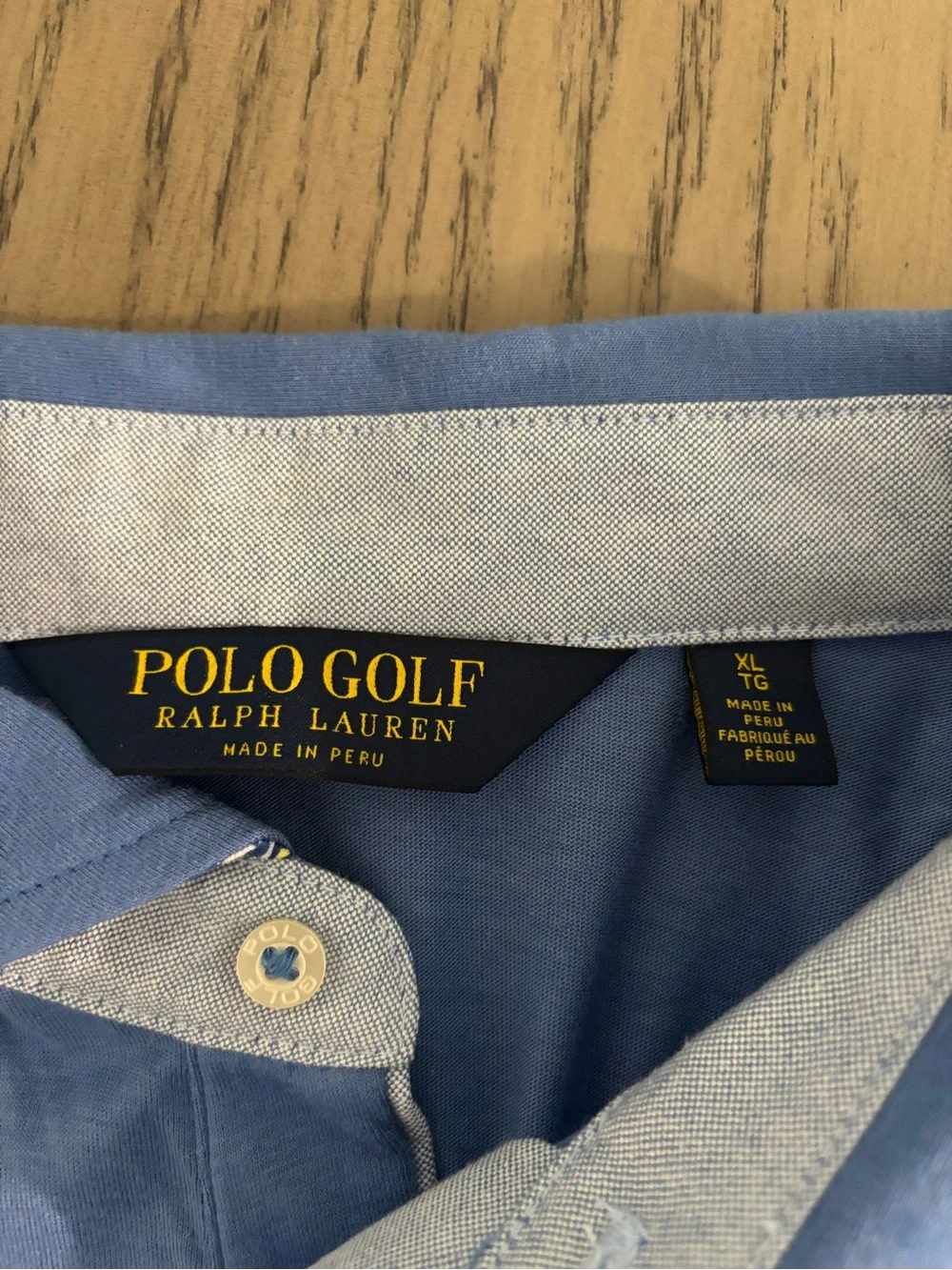 Ralph Lauren Men’s Blue Short-Sleeve Polo XL with Chest Pocket